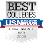 2025 US News & World Report badge for Regional Universities in the North